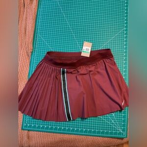 Nike Women's Maroon Pleated Mini Skirt